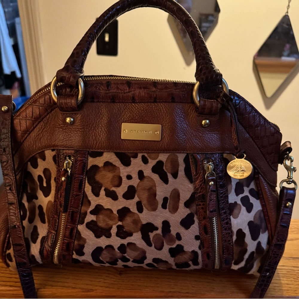Brahmin Tan Leather Satchel